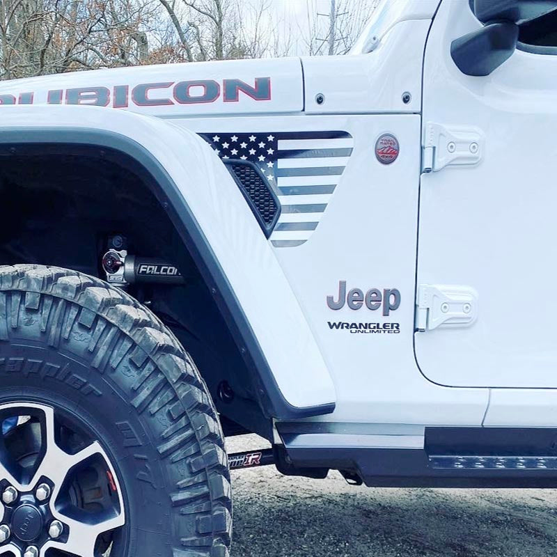 Black and White Flag 2pc Vinyl Fender Decal