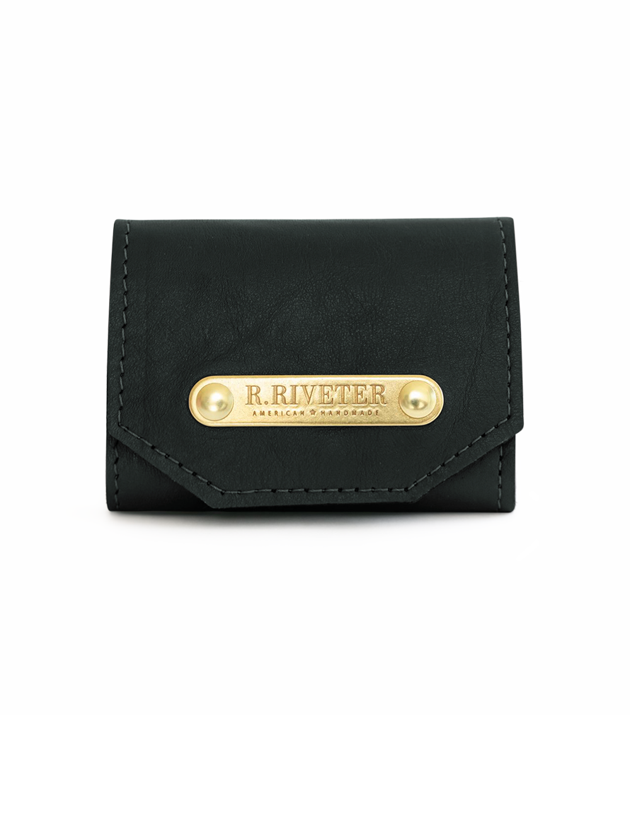 1973 Mini Wallet | Signature Black Leather