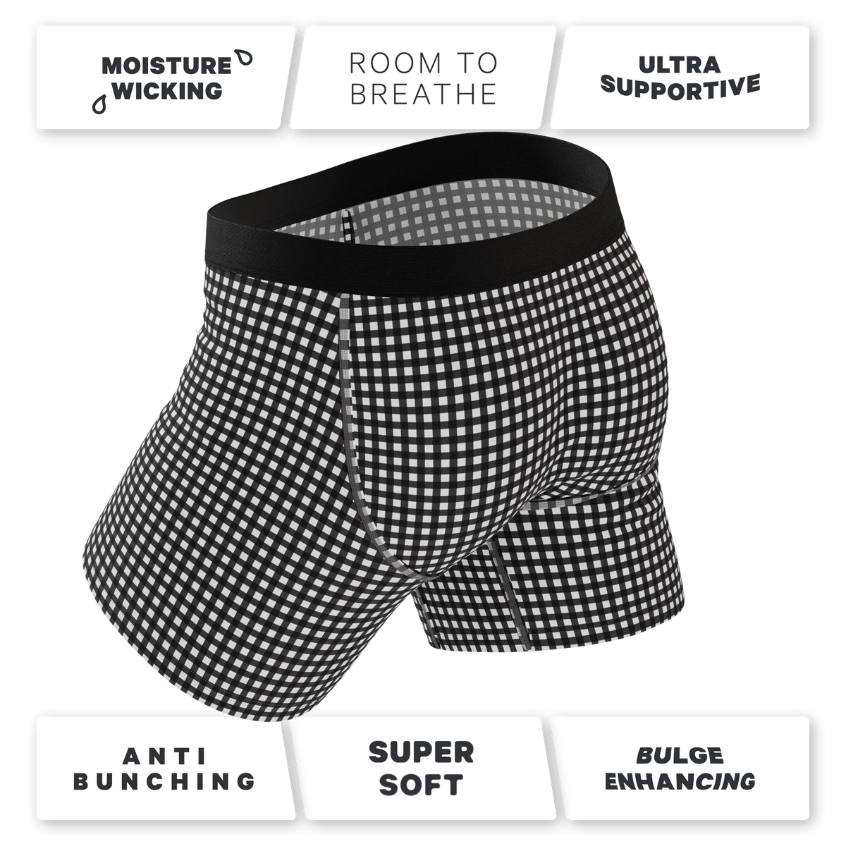 The Blackberry Bramble | Window Pane Ball Hammock® Pouch Underwear With Fly