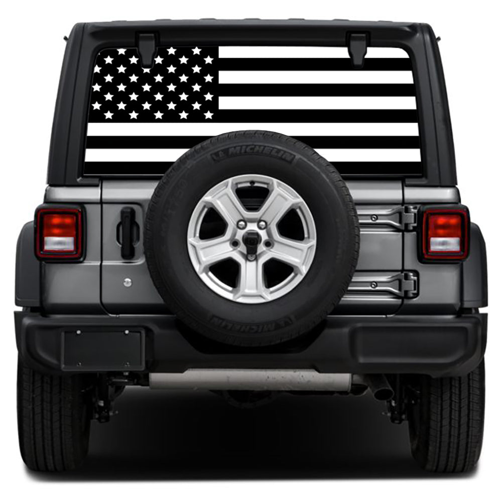 Black & White Rear Window Decal