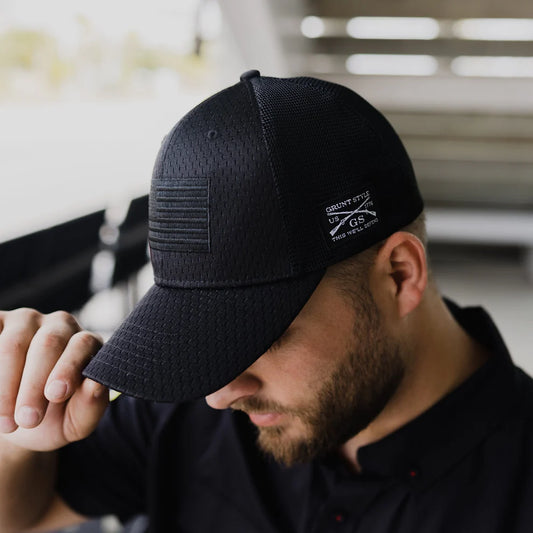 Grunt Style - Blackout Flag Stretch Fit Hat
