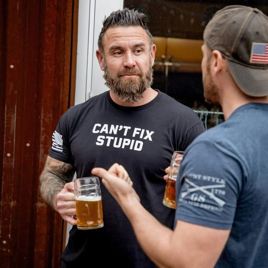 Grunt Style - Can't Fix Stupid T-Shirt - Black