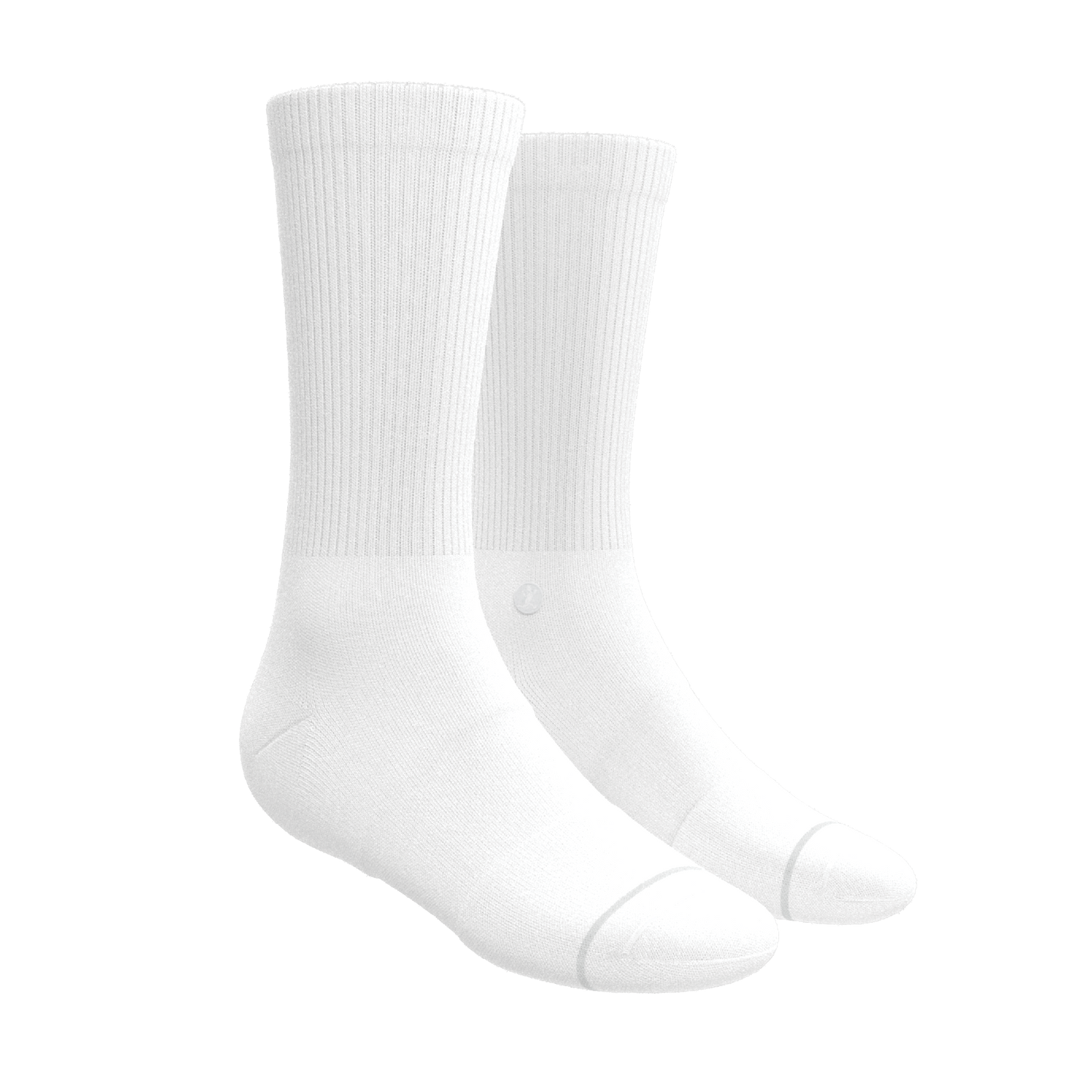 The Blizzard | Plain White Heel Hammock™ Crew Socks