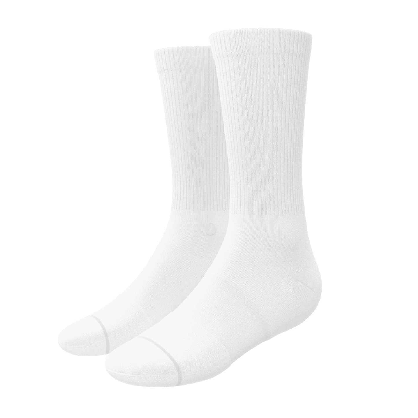 The Blizzard | Plain White Heel Hammock™ Crew Socks
