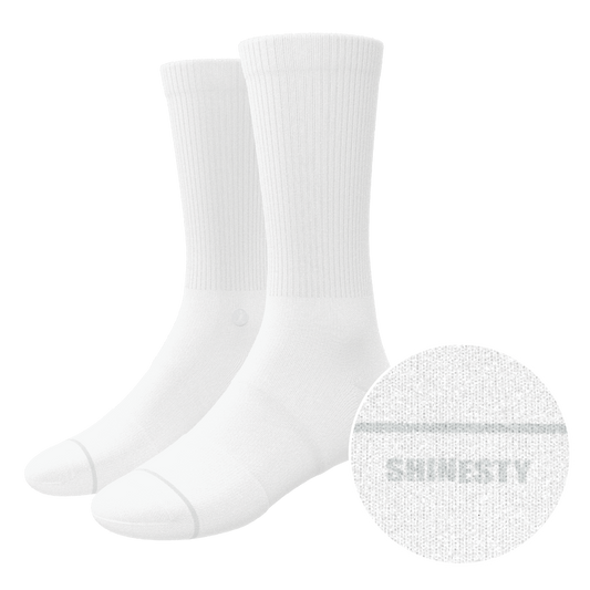 The Blizzard | Plain White Heel Hammock™ Crew Socks