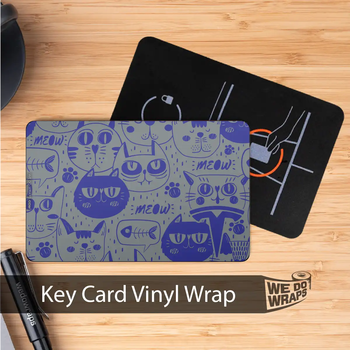 Blue Cats | NFC Key Card Wrap