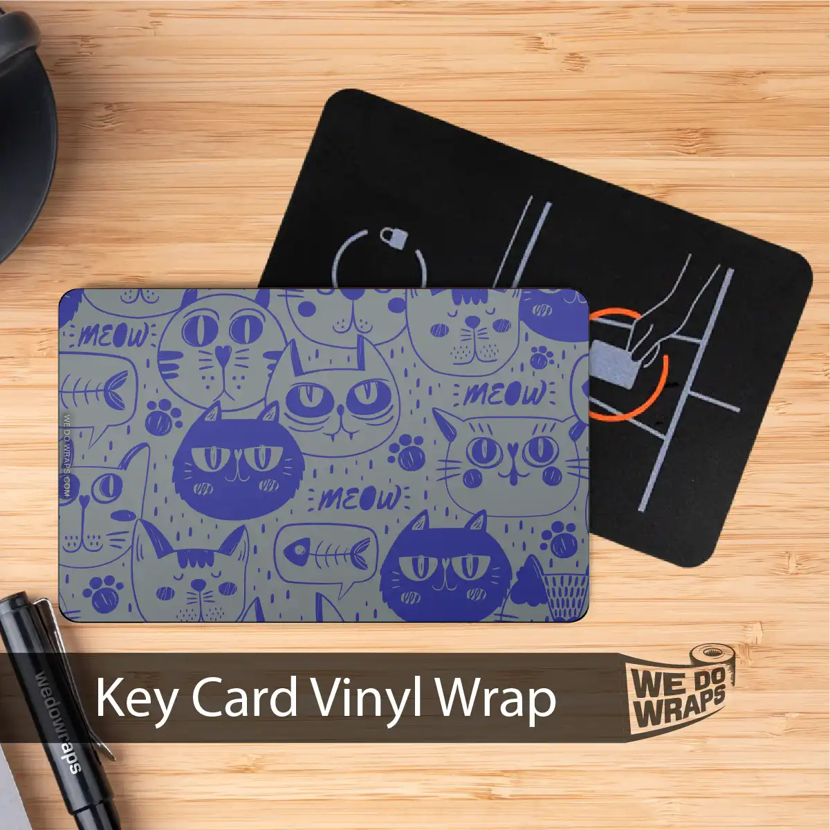 Blue Cats | NFC Key Card Wrap