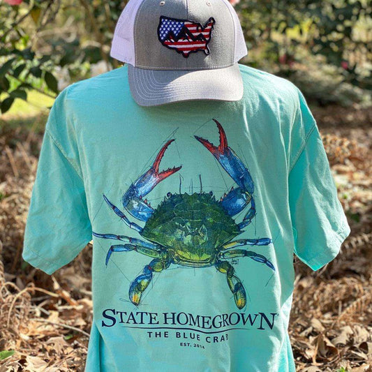 The Blue Crab - Comfort Color Pocket Tee