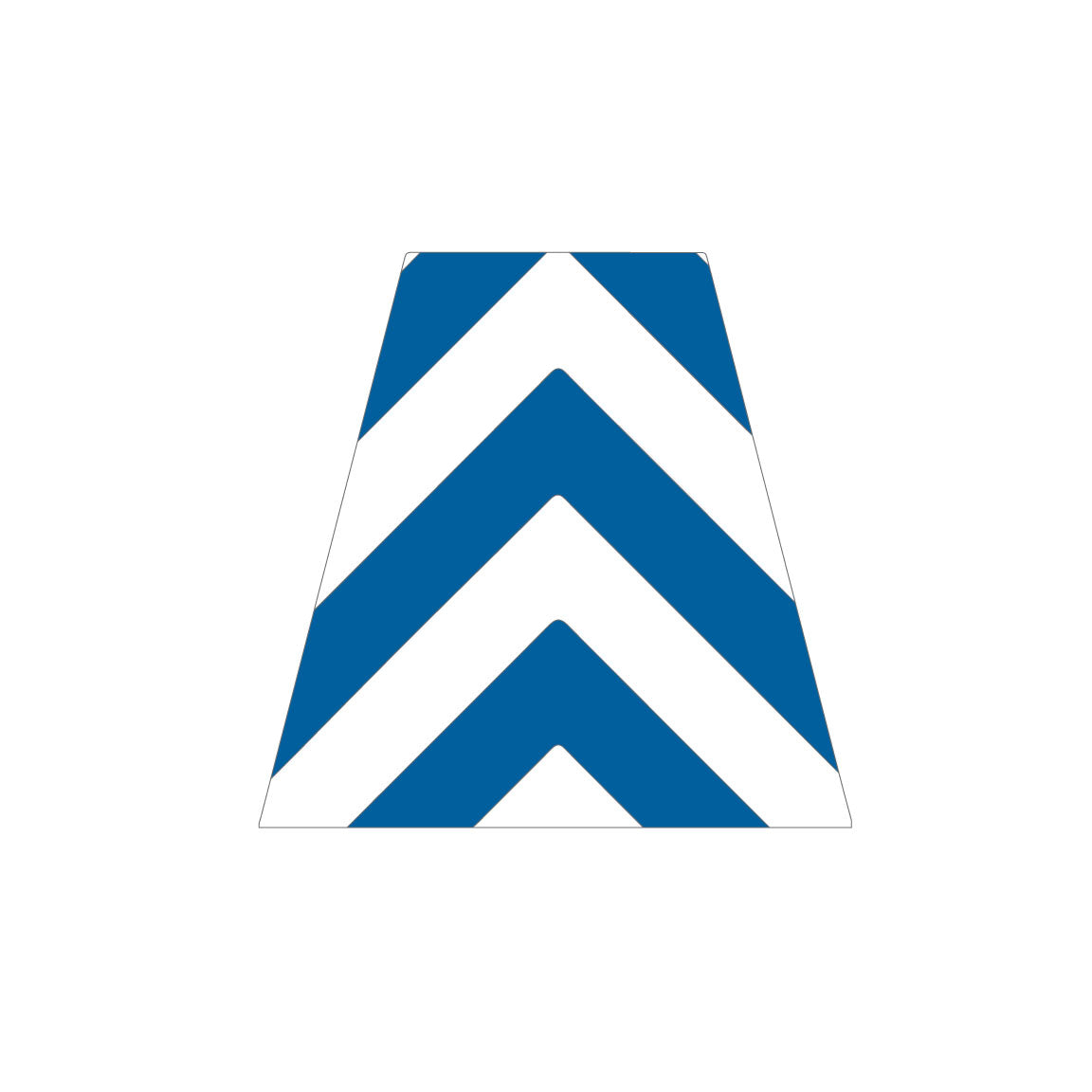BLUE AND WHITE CHEVRON REFLECTIVE HELMET (TET) TETRAHEDRON