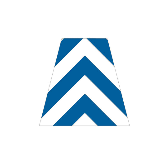 BLUE AND WHITE CHEVRON REFLECTIVE HELMET (TET) TETRAHEDRON