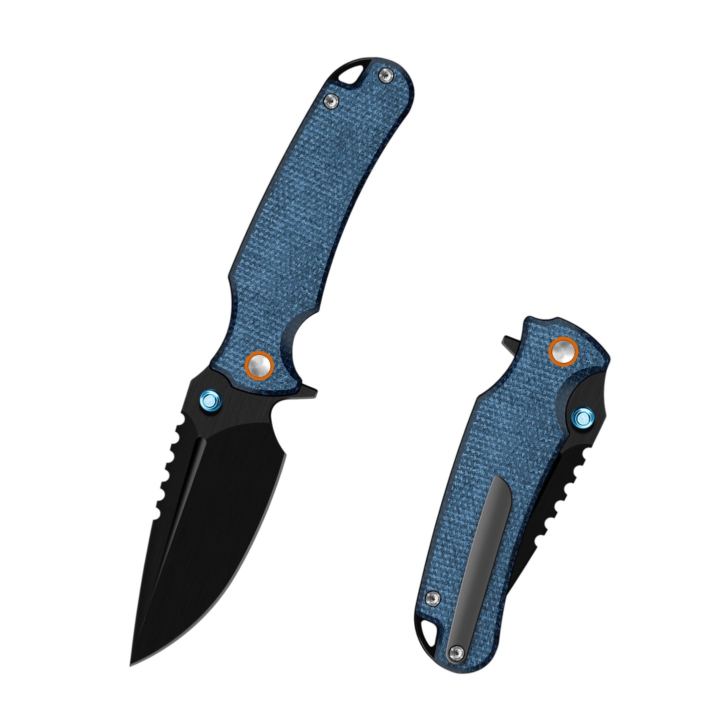 Sharp Blade Premium 14C28N EDC Folding Knife | Micarta | Thumb Stud & Flipper