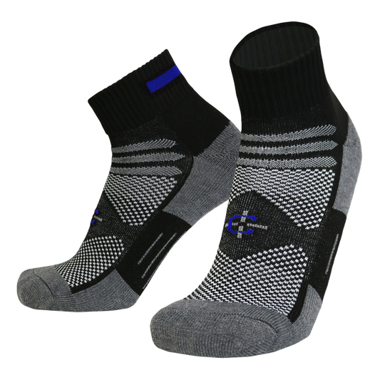 Blue Line Quarter Sock