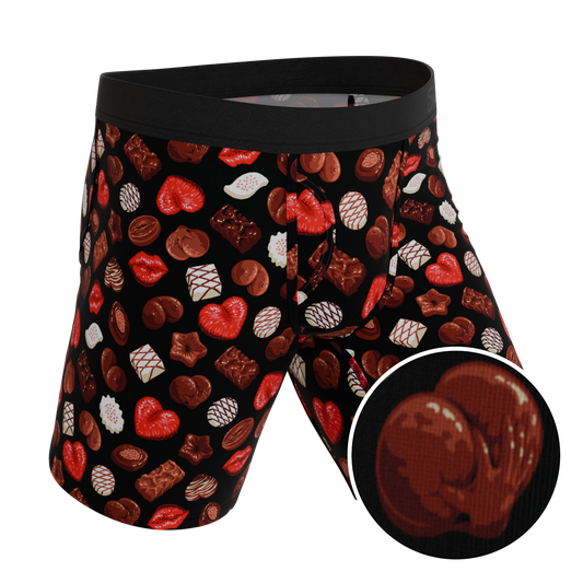 The Bonbons | Naughty Chocolate Long Leg Ball Hammock® Pouch Underwear With Fly