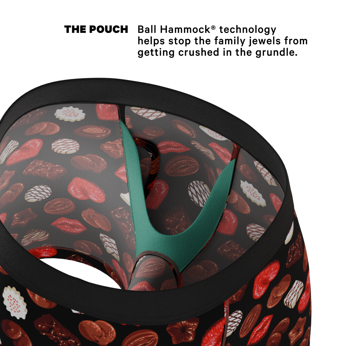 The Bonbons | Naughty Chocolate Ball Hammock® Pouch Underwear With Fly