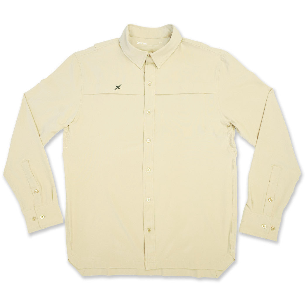 Long Sleeve Solid Lifestyle Button Down w/ REPEL-X
