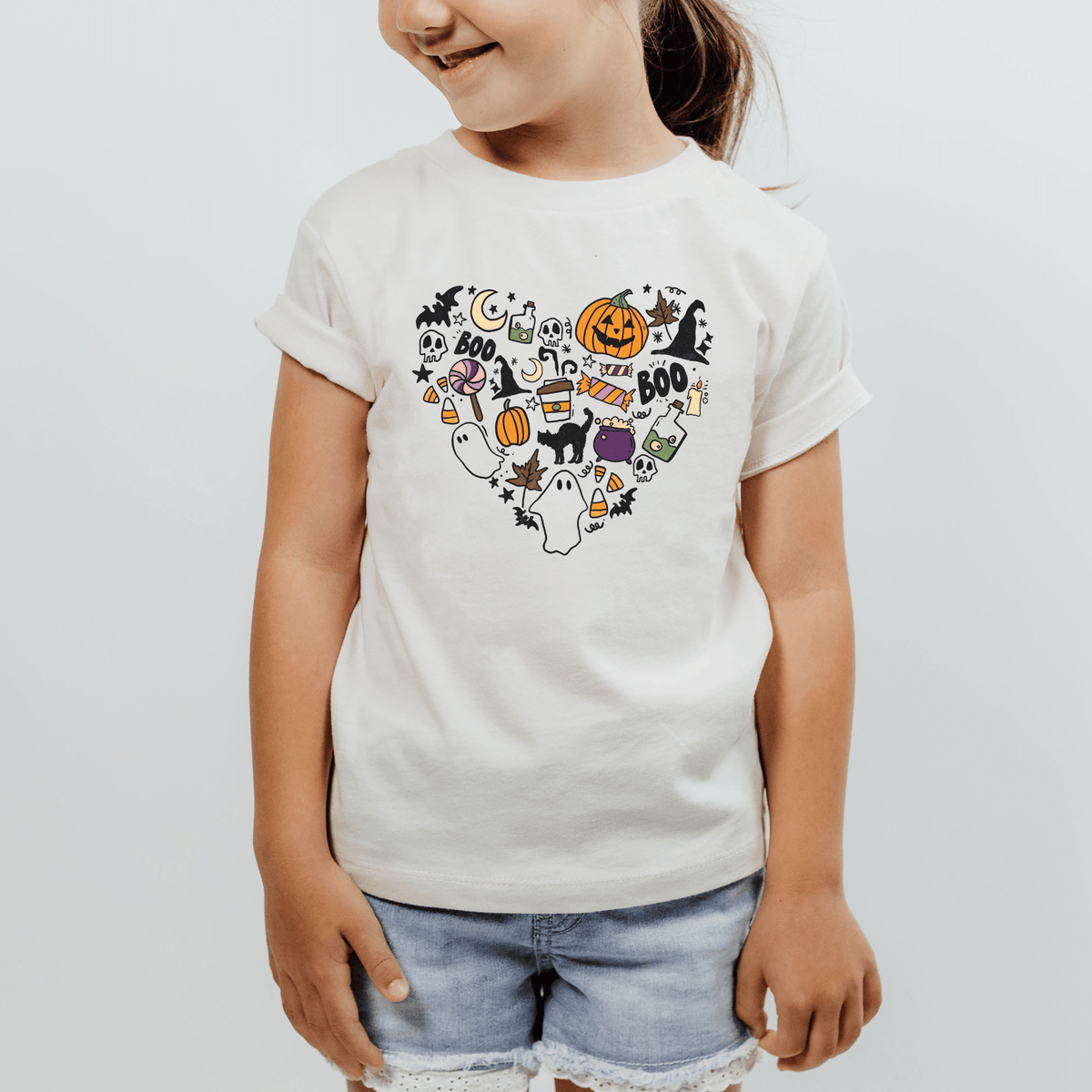 BOO Halloween Heart Kids T-Shirt
