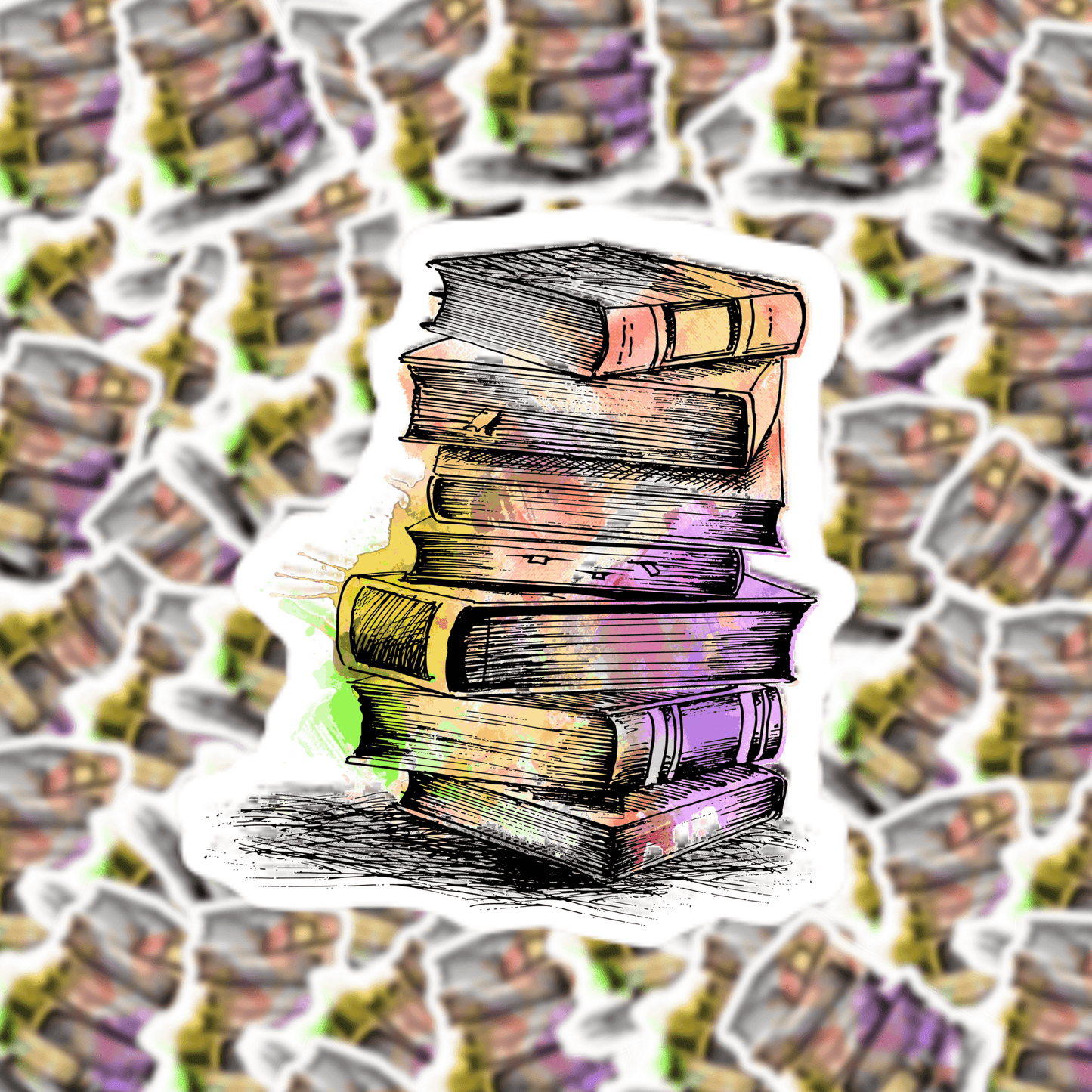 Stack of Books Sticker