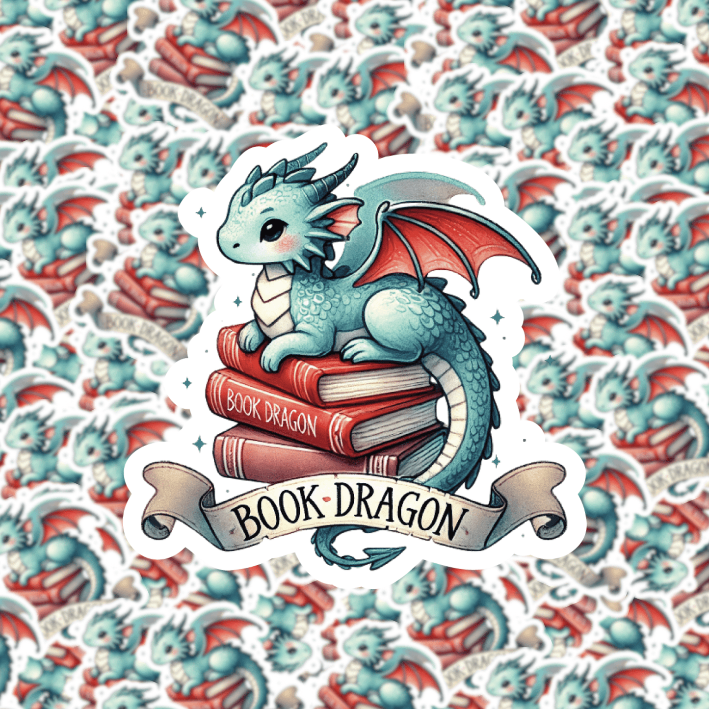 Book Dragon Sticker