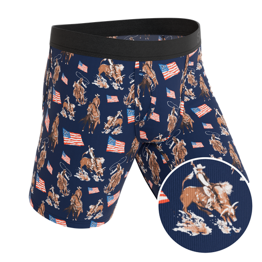The Bootstraps & Chaps | Americana Cowboy Long Leg Ball Hammock® Pouch Underwear With Fly