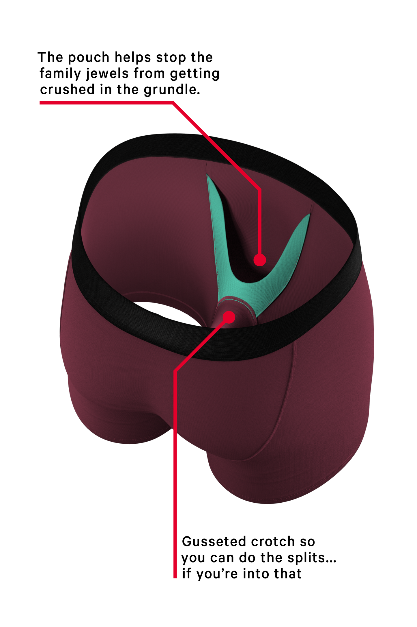 The Bordeaux | Mauve Ball Hammock® Pouch Underwear