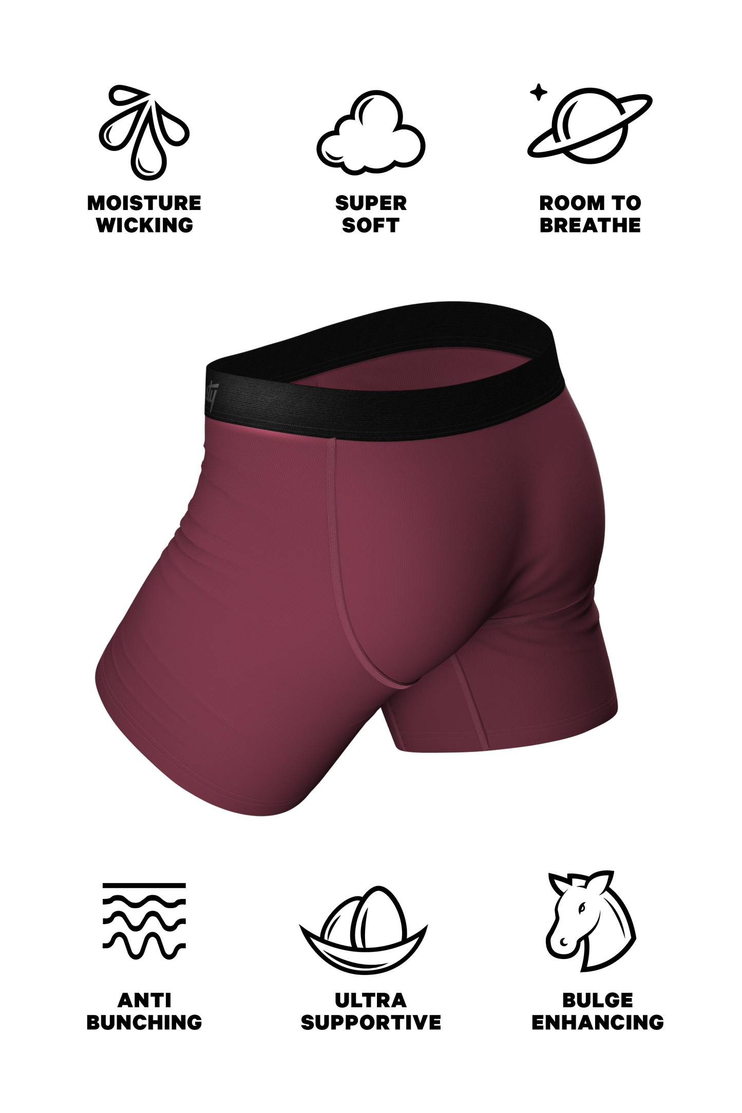 The Bordeaux | Mauve Ball Hammock® Pouch Underwear