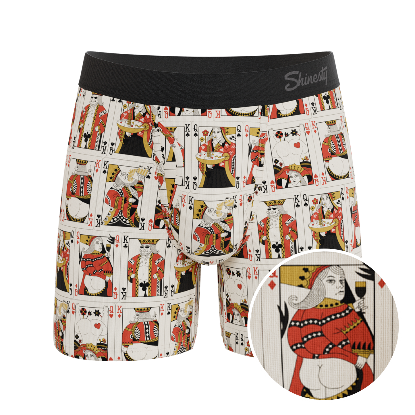 The Bottomless Blackjack | Vintage Playing Cards Ball Hammock® Pouch Underwear With Fly