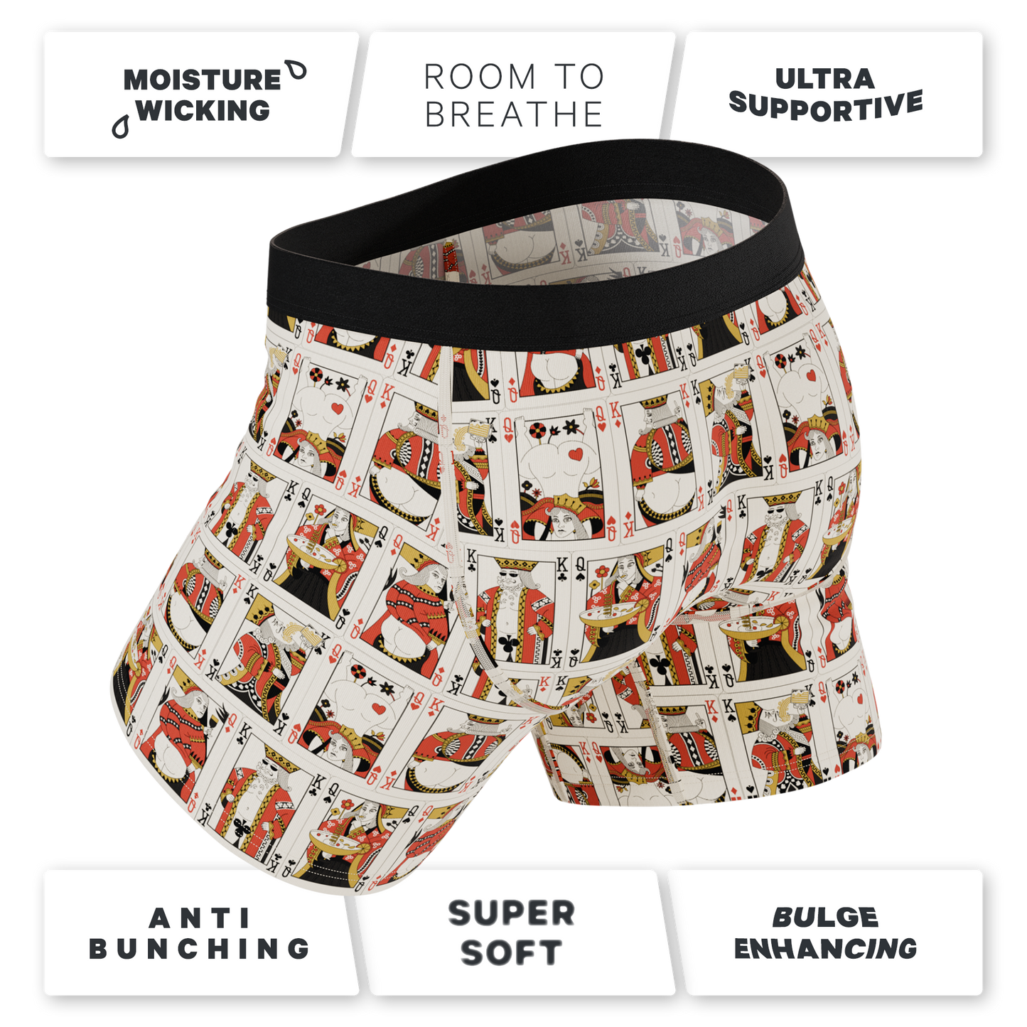 The Bottomless Blackjack | Vintage Playing Cards Ball Hammock® Pouch Underwear