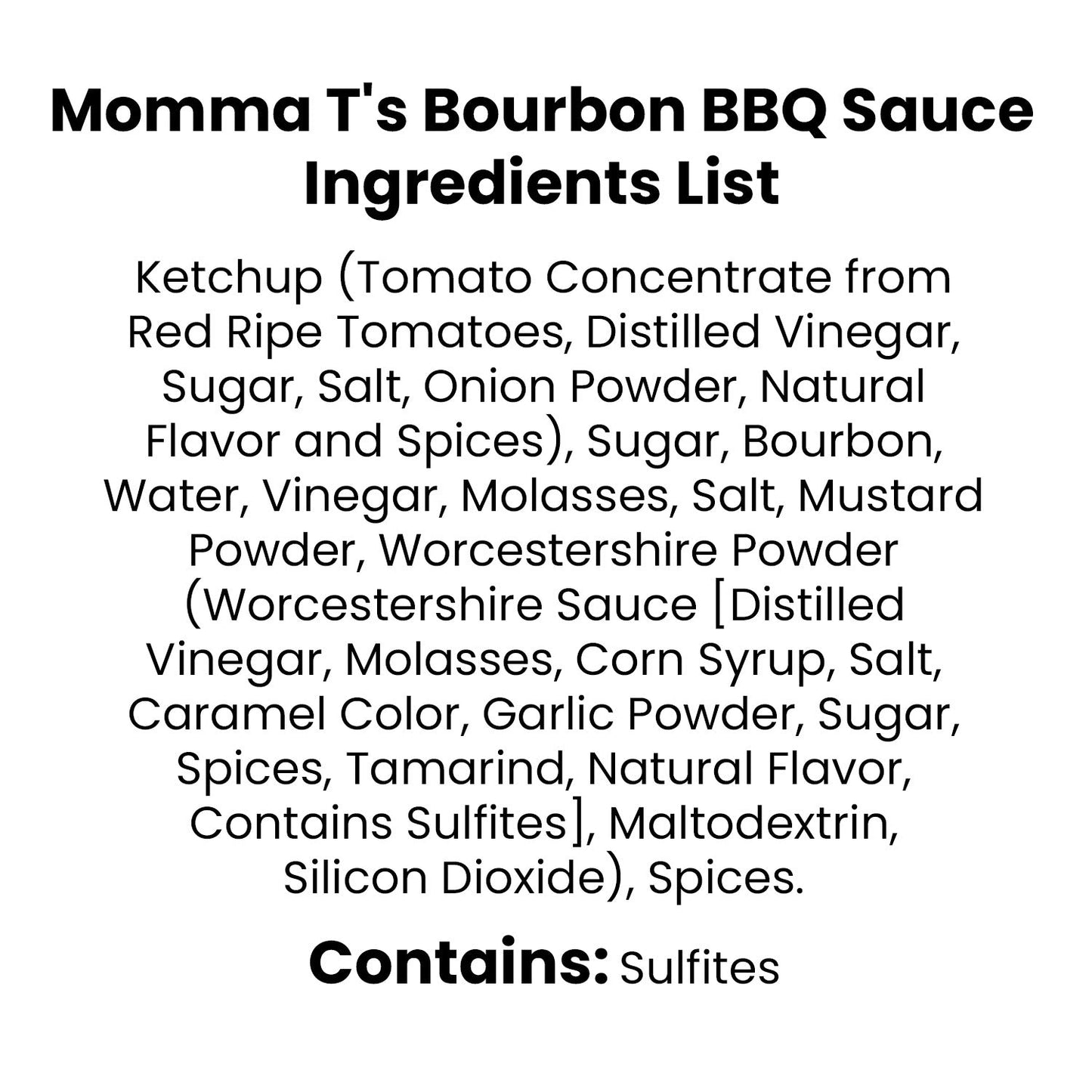 Bobby T's Momma T's Bourbon BBQ Sauce