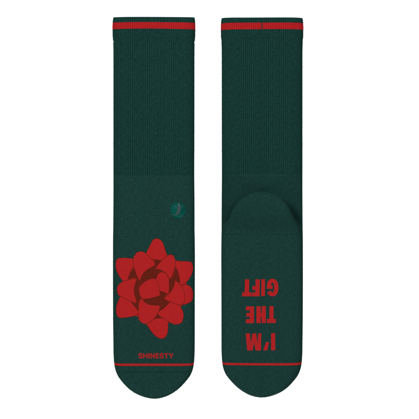 The Bow On Top | Ribbon Present Heel Hammock™ Crew Socks