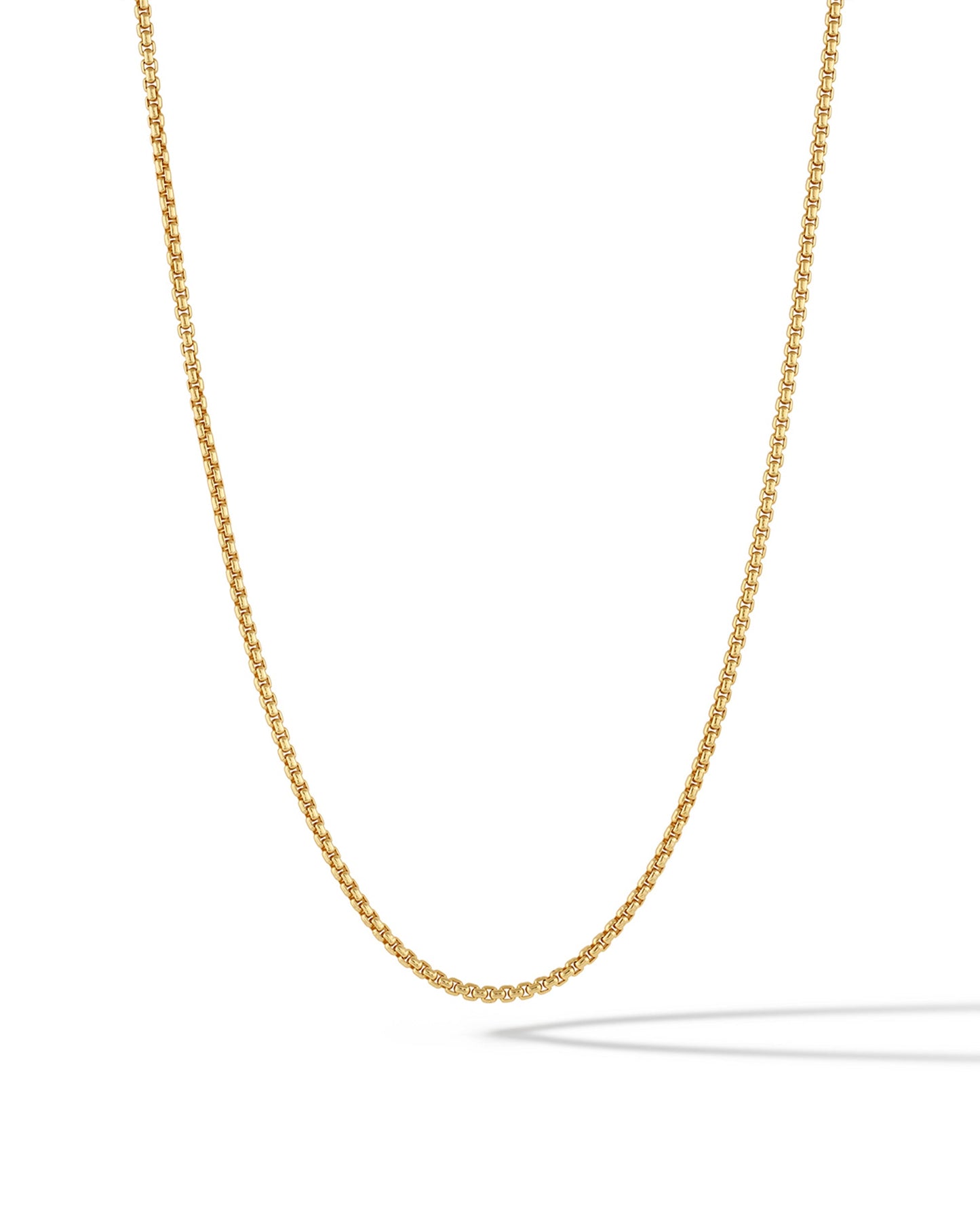 Box Chain Necklace, 2MM - 14K Gold