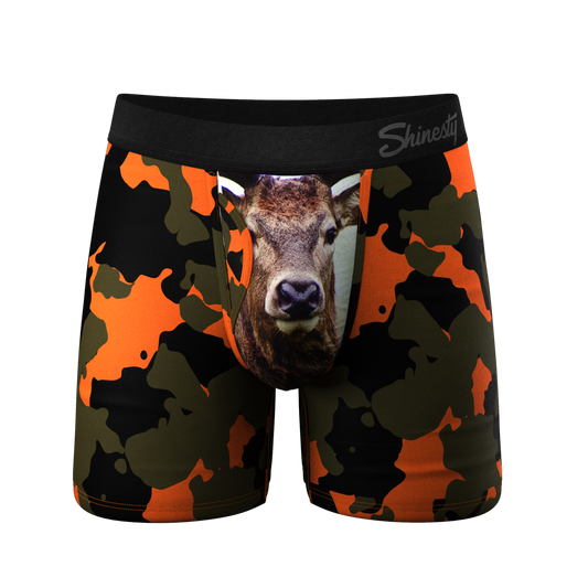 The Bambi Bunchers | Orange Camo Deer Ball Hammock® Pouch Underwear With Fly