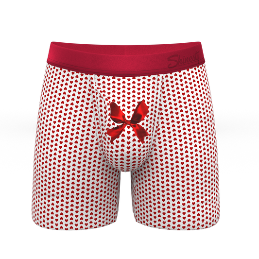 The Date Night | Valentine's Day Bow Ball Hammock® Pouch Underwear With Fly