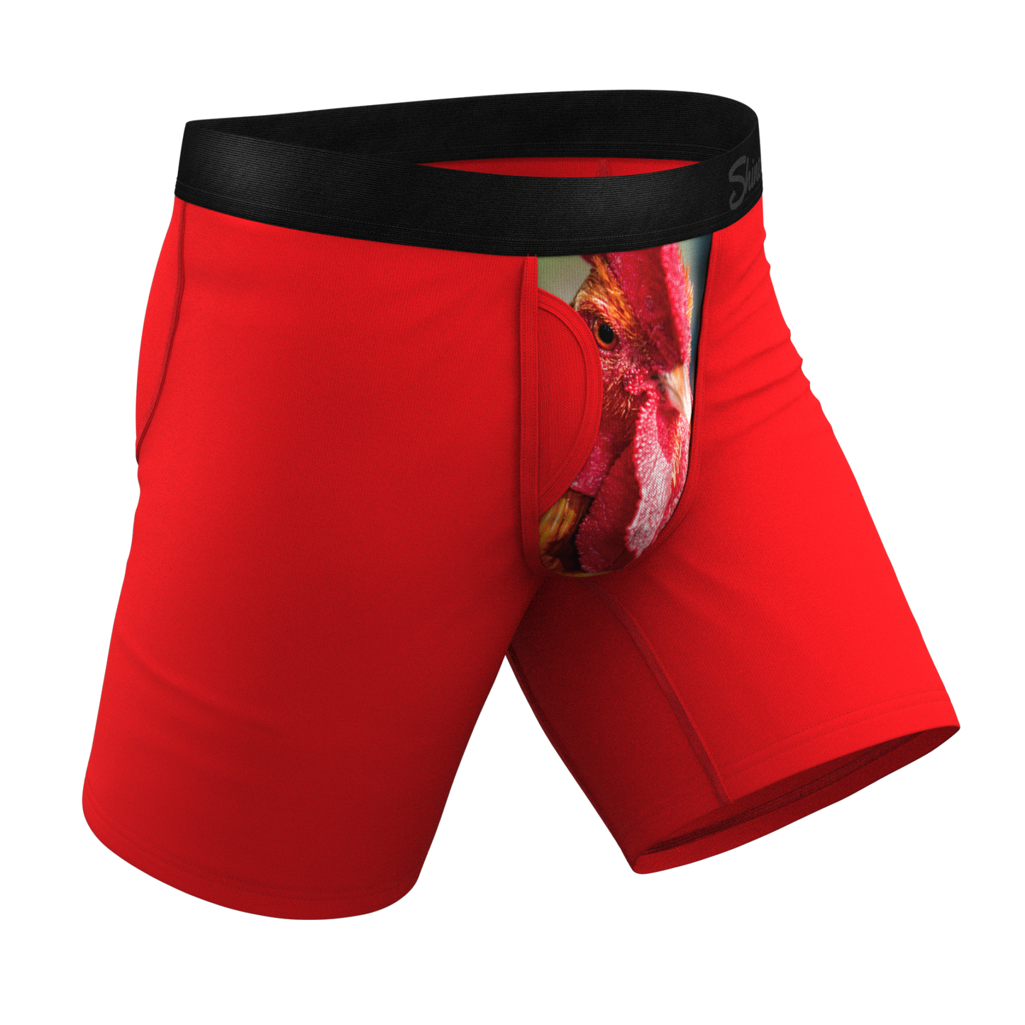 The Early Risers | Barnyard Rooster Long Leg Ball Hammock® Pouch Underwear With Fly