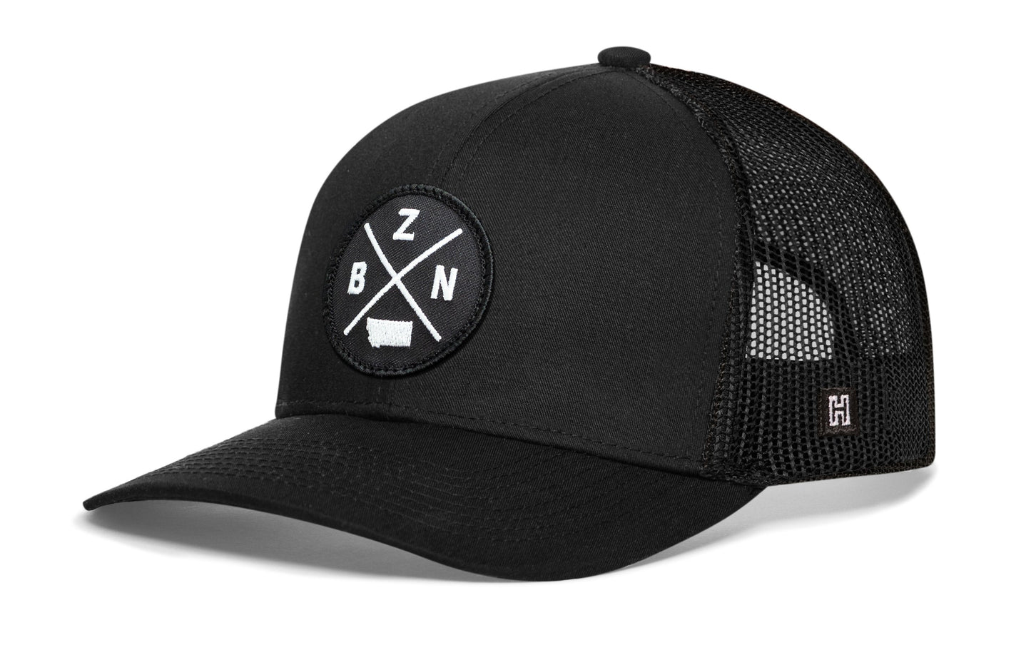 Bozeman Trucker Hat  |  Black BZN X Snapback