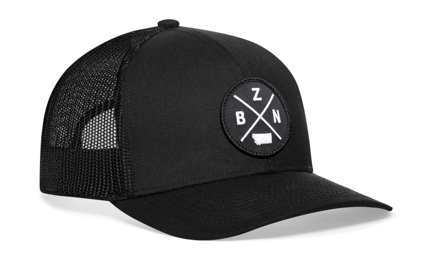 Bozeman Trucker Hat  |  Black BZN X Snapback