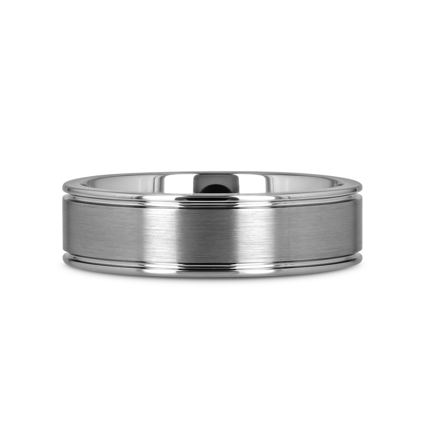 BRIDGEPORT Flat Satin Finish Tungsten Carbide Ring - 6mm - 10mm
