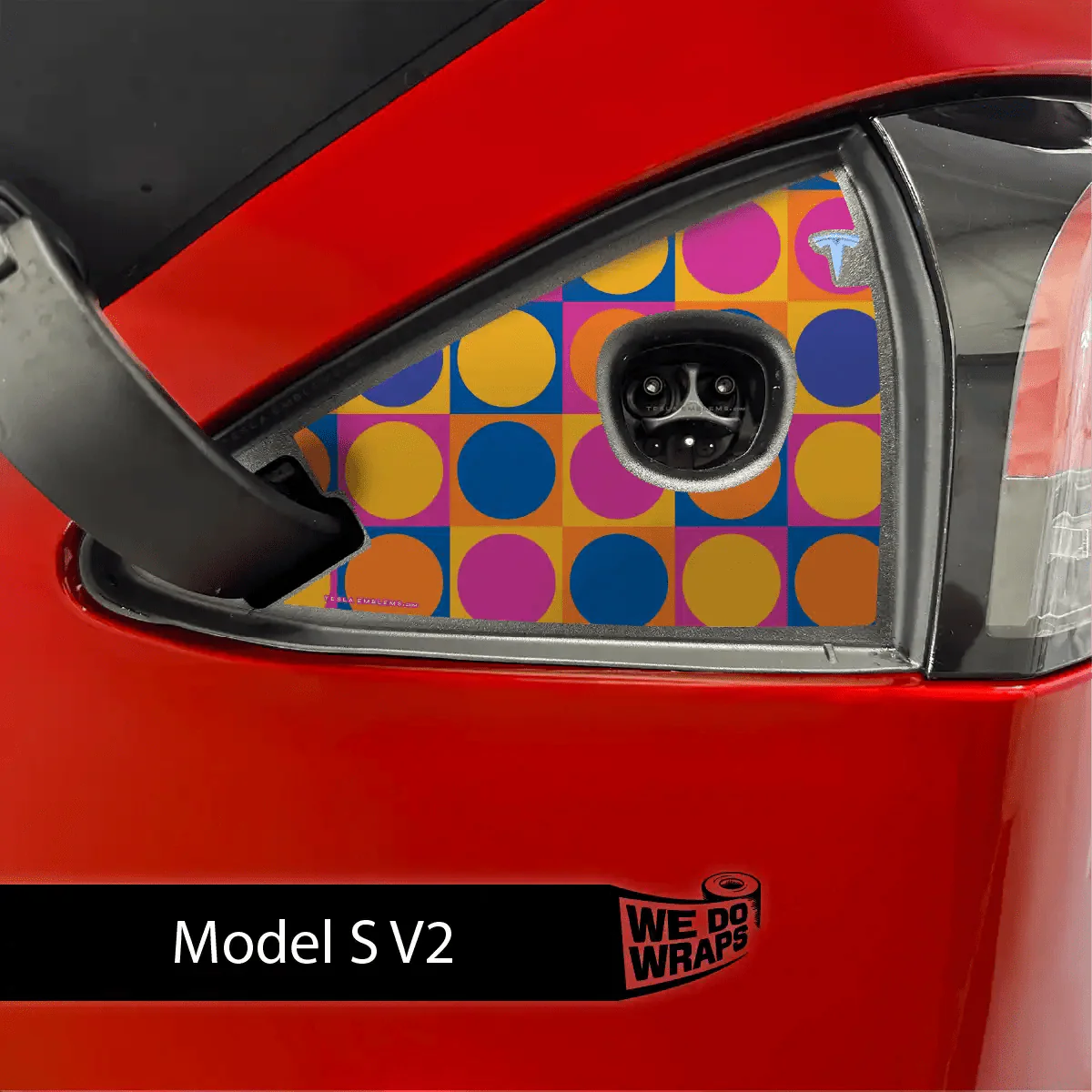 Bright Pop Tesla Charge Port Wrap | Model S