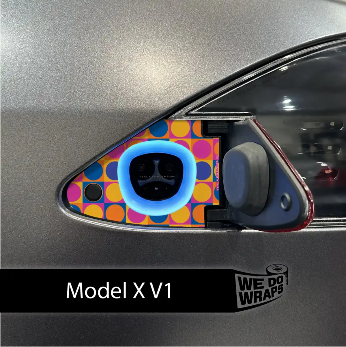 Bright Pop Tesla Charge Port Wrap | Model X