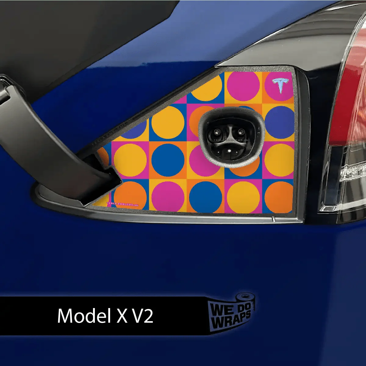 Bright Pop Tesla Charge Port Wrap | Model X