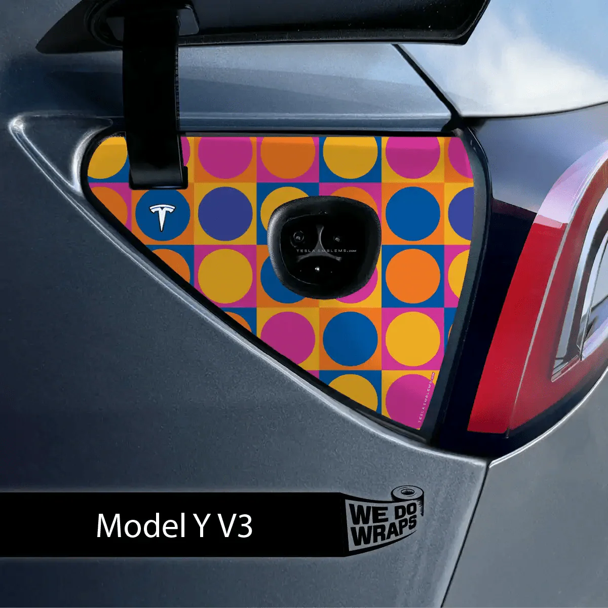 Bright Pop Tesla Charge Port Wrap | Model Y