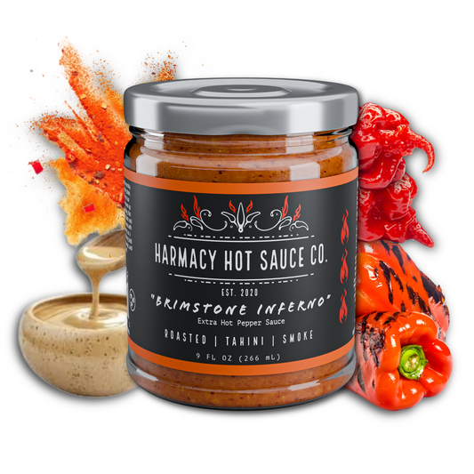 Brimstone Inferno - Extra Hot Tahini & Roasted Red Pepper Sauce (9oz)