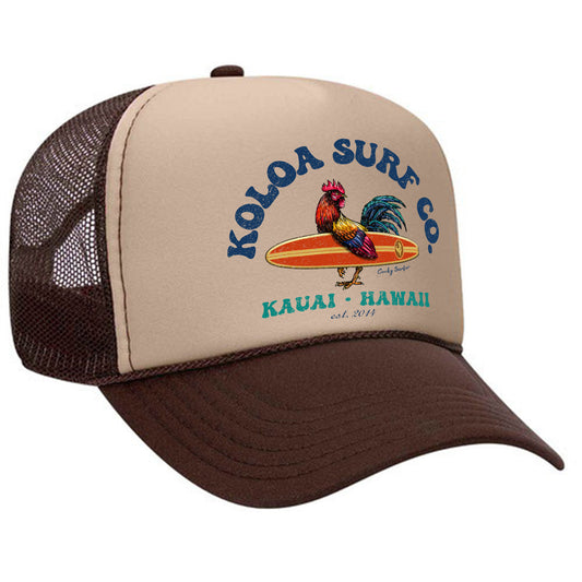 Cocky Surfer Foam Trucker Hat - Classic Mesh Snapback Cap