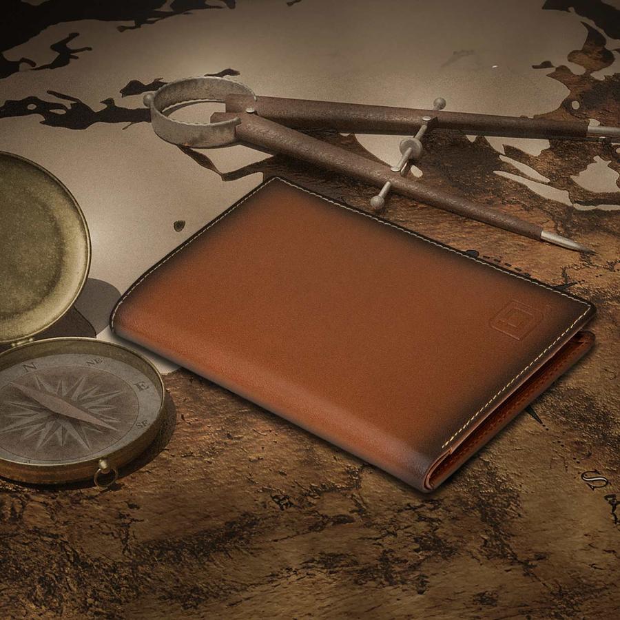 RFID Blocking Leather Passport Wallet