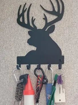 Beautiful Buck Head Silhouette Key Holder -  Rustic Home Decor