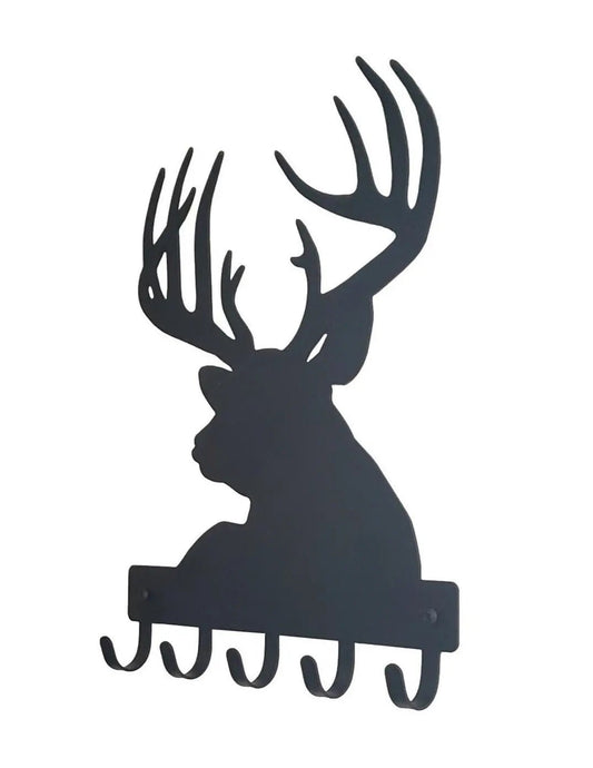 Beautiful Buck Head Silhouette Key Holder -  Rustic Home Decor