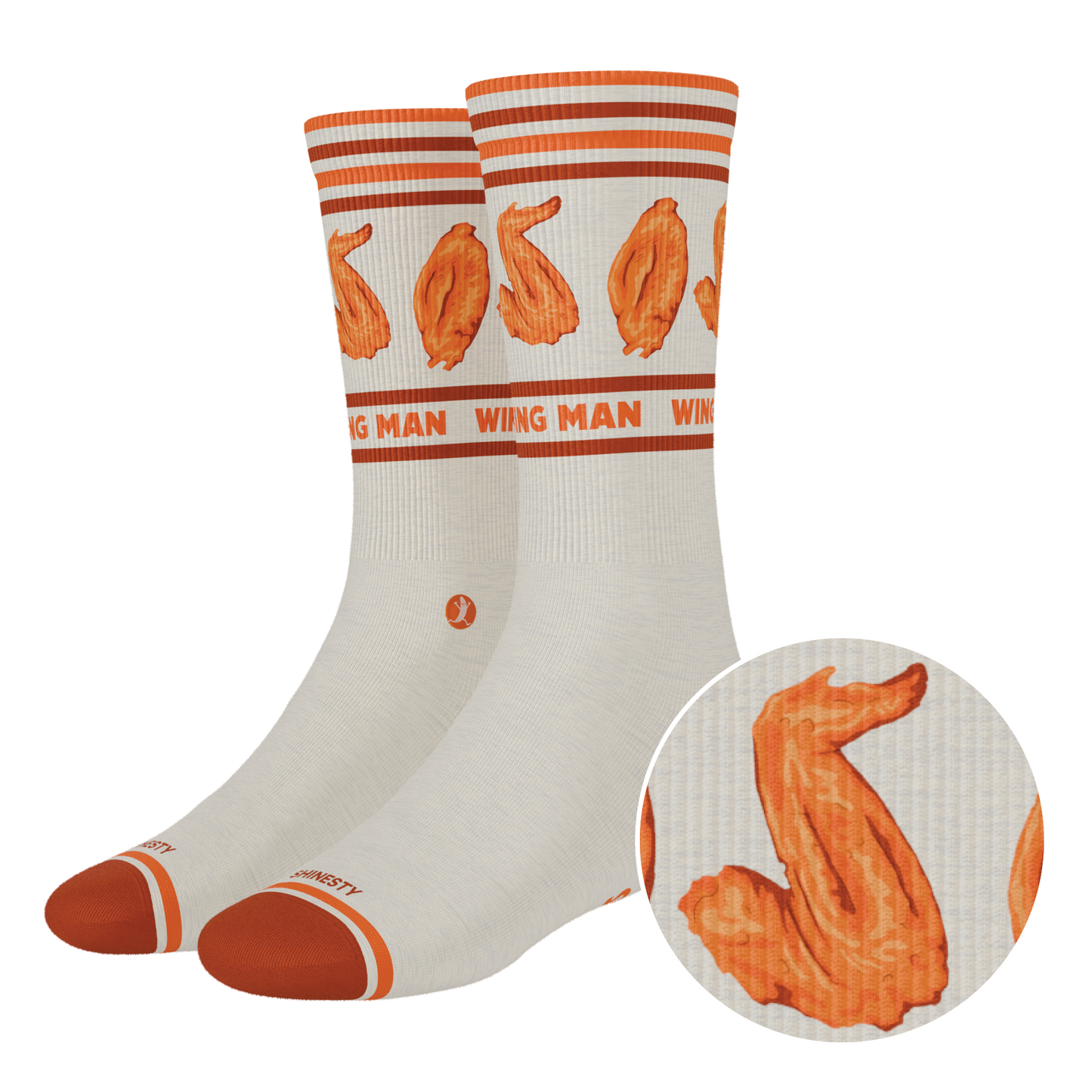 The Buffalo & Blue | Chicken Wings Heel Hammock™ Crew Socks