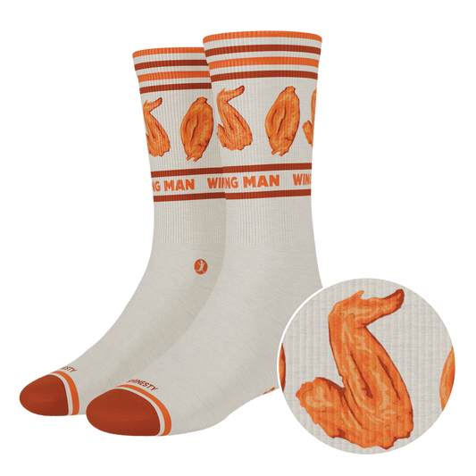 The Buffalo & Blue | Chicken Wings Heel Hammock™ Crew Socks