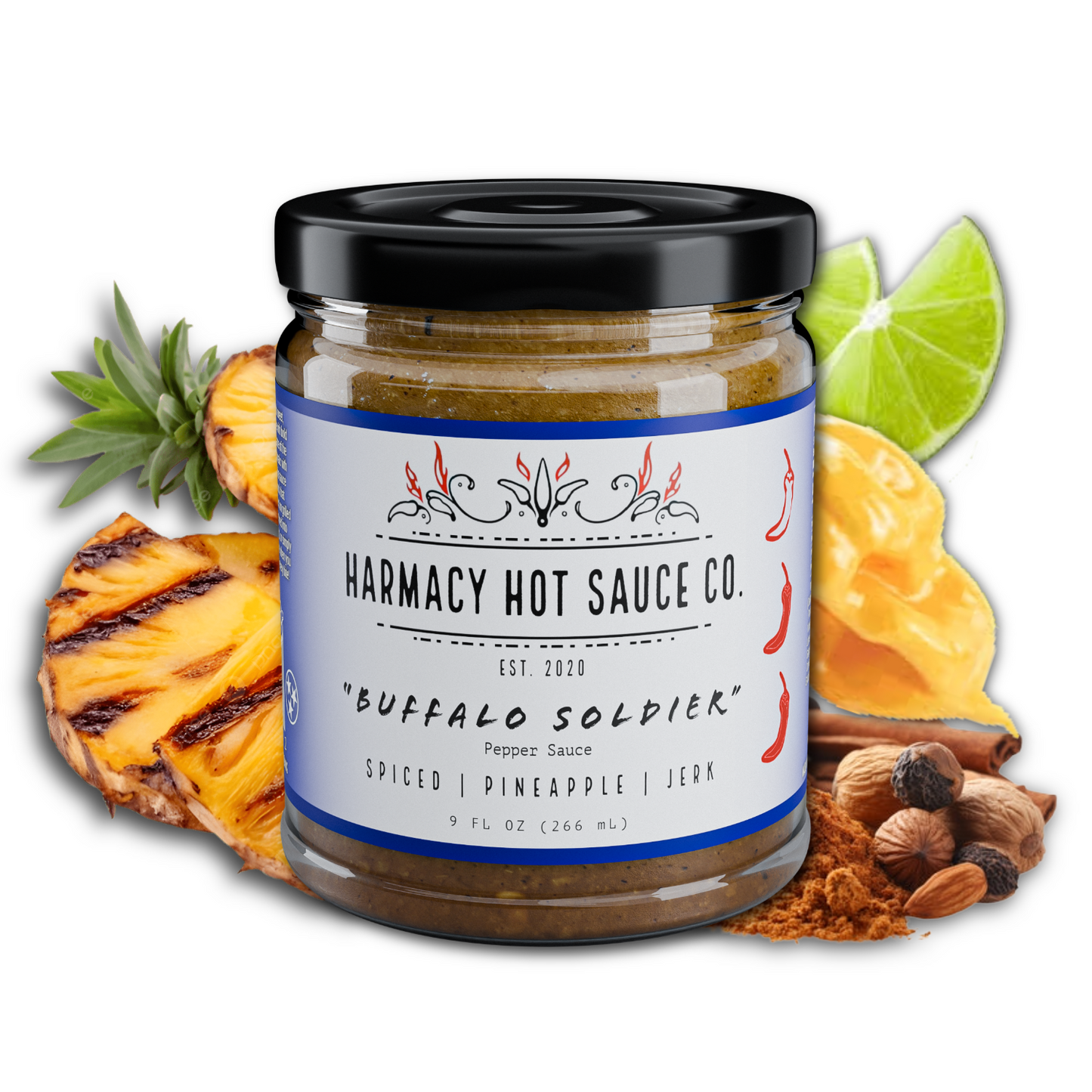 Buffalo Soldier - Pineapple Jerk Sauce (9oz)