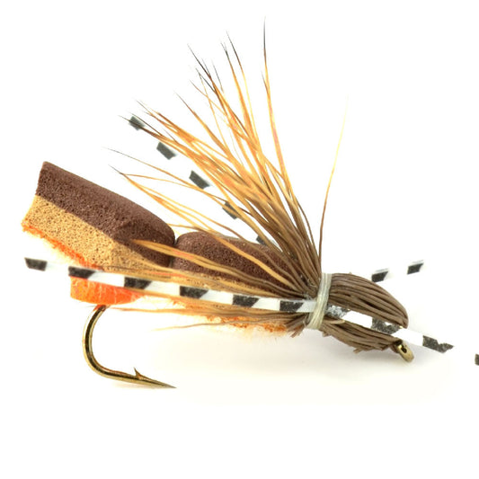 Foam Hopper Fly Fishing Flies Assortment - 12 Flies - 2 Each of 6 Grasshopper Dropper Hopper with Fly Box