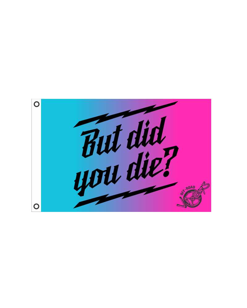 But did you Die? Flag 12" x 18"